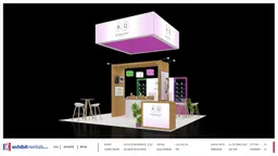 20x20 Island booth design by Exhibit-Rentals